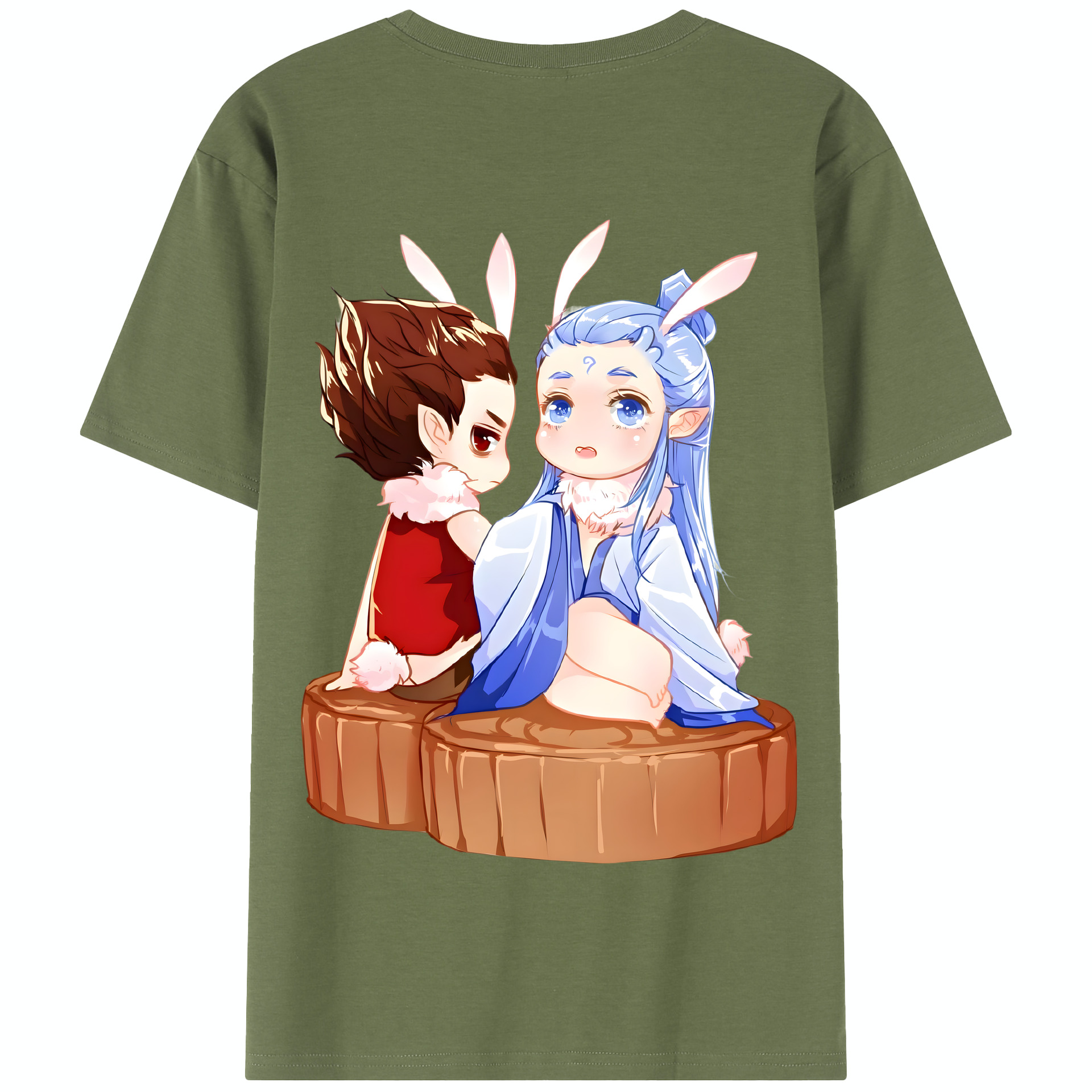 （画像用） Ne Zha 2 ナタ 魔童の大暴れ 綿100％半袖Tシャツ（背面プリント）